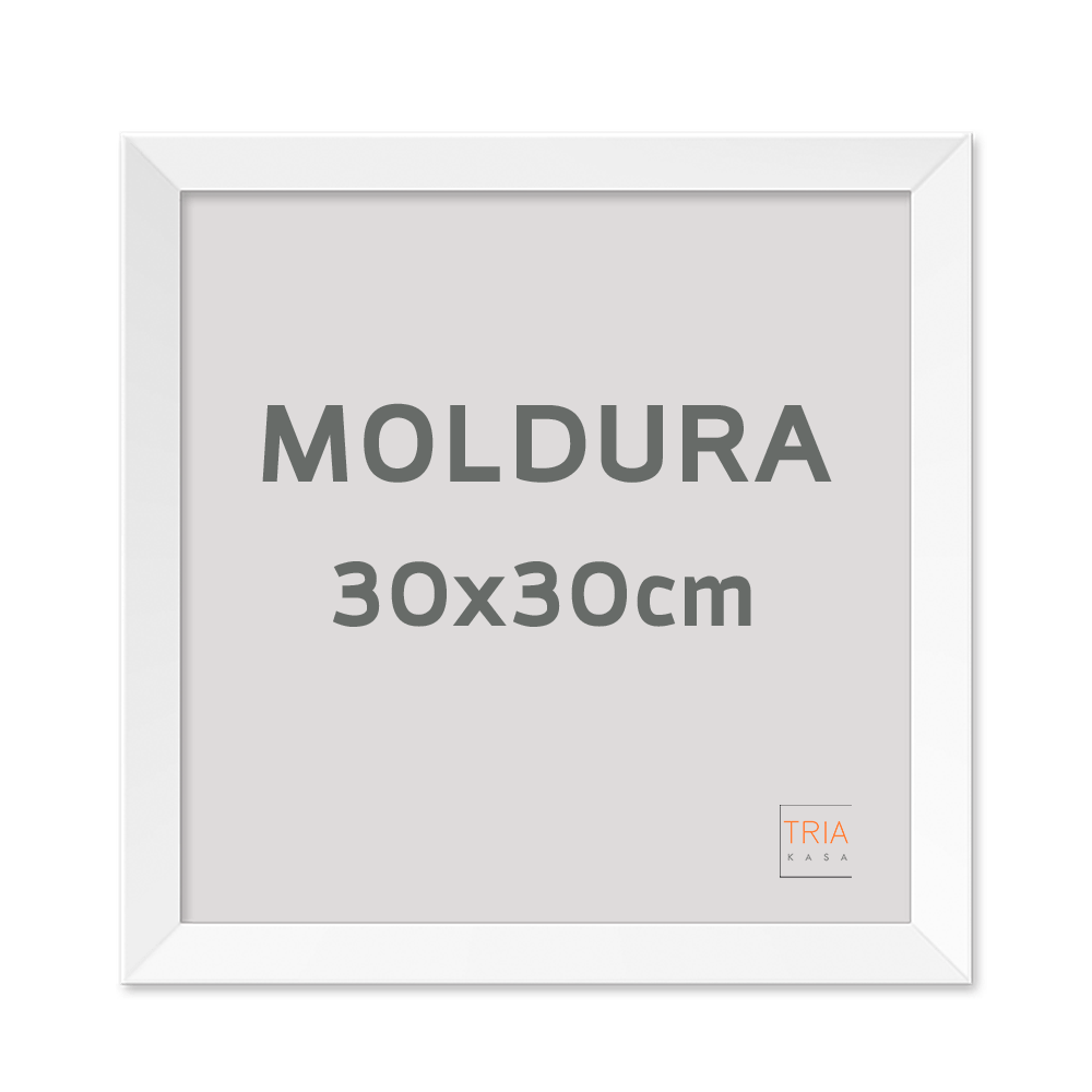 Moldura Avulsa 30x30 Cm Branca Lisa Triakasa